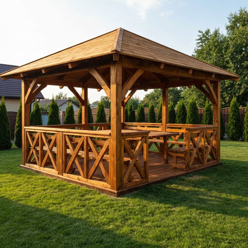 Altana ogrodowa z litego drewna - realizacja Dzik Wood