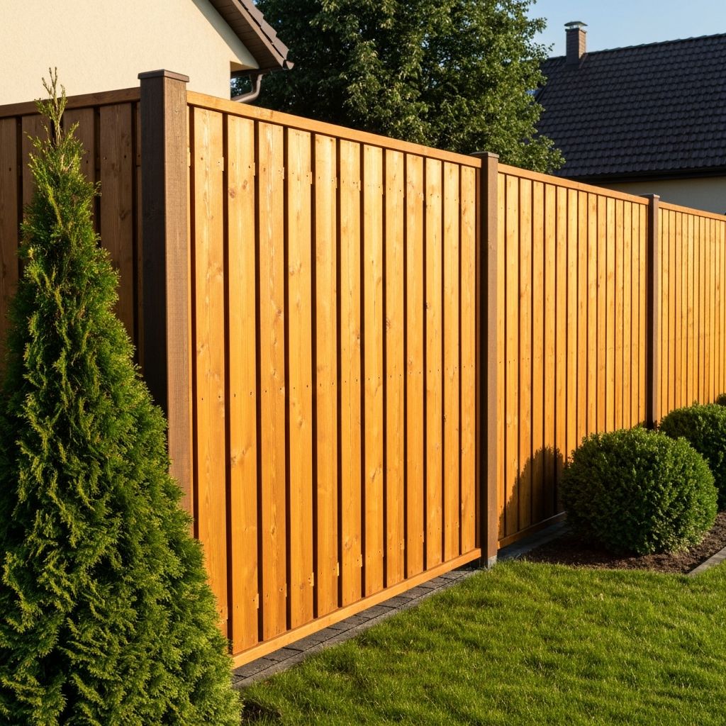 Ogrodzenie drewniane z desek - realizacja Dzik Wood